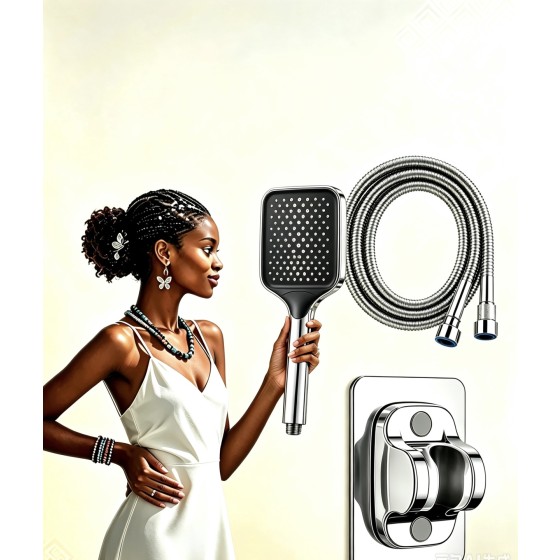 H24 chrome shower handle set, stock